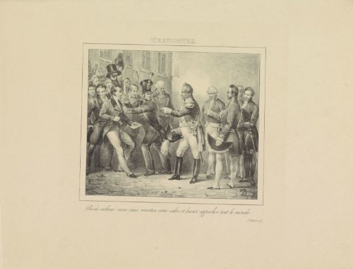 King William I Allows a Man with a Petition to Approach Him, 1829