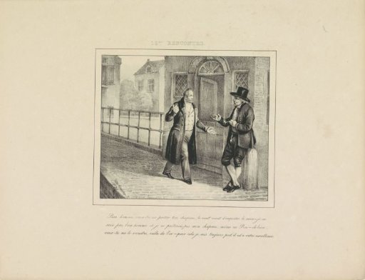 King William I asks to borrow a hat, 1829