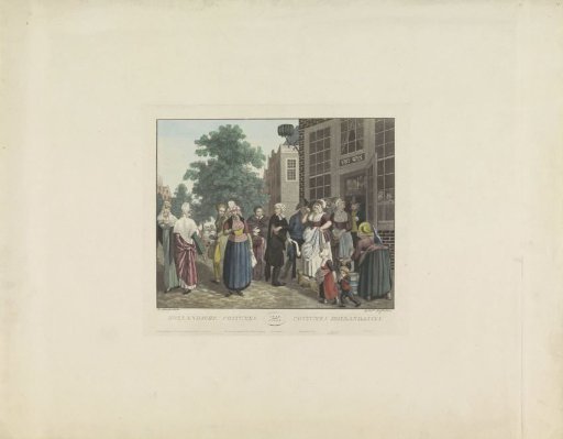 Twelve persons in costumes from various cities, ca. 1820-1830