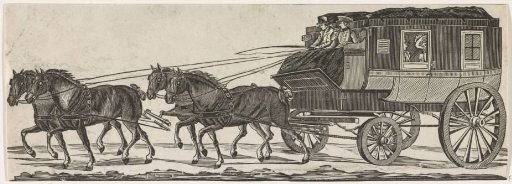 Four-horse diligence, ca. 1830