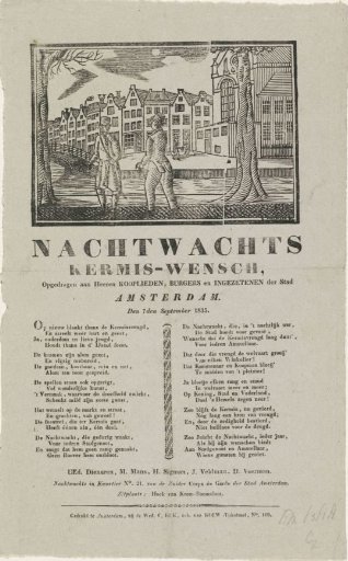 Fair Print of the Amsterdam Nachtwacht for the Year 1835