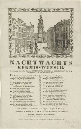 Fair Print of the Amsterdam Nachtwacht for the Year 1837