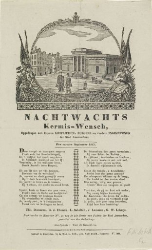Fair Print of the Amsterdam Nachtwacht for the Year 1845
