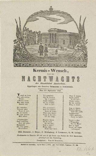Fair Print of the Amsterdam Nachtwacht for the Year 1846