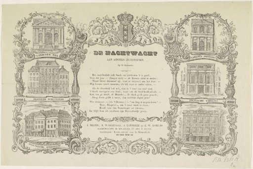 Fair Print of the Amsterdam Nachtwacht for the Year 1849