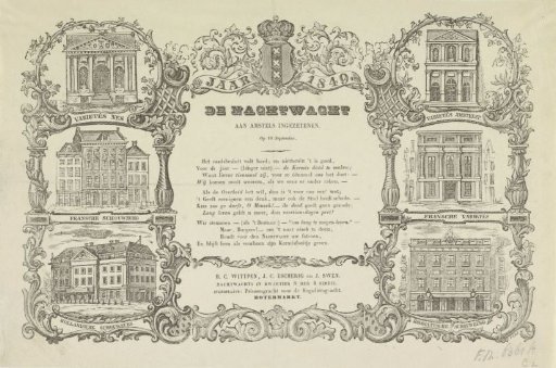 Fair Print of the Amsterdam Nachtwacht for the Year 1849