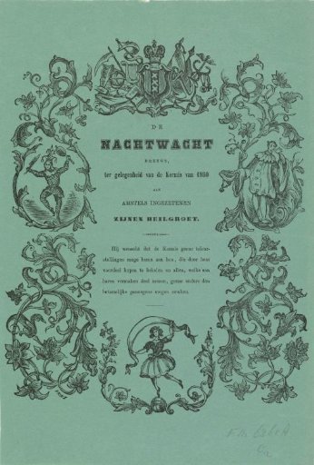 Kermis print of the Amsterdam Nachtwacht for the year 1860