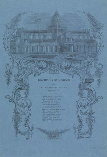 Kermis print of the Amsterdam Nachtwacht for the year 1861
