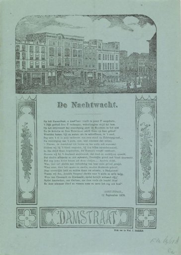 Kermis print of the Amsterdam Nachtwacht for the year 1870