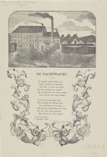 Kermis print of the Amsterdam Nachtwacht for the year 1873