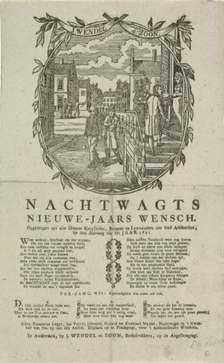 New Year's greeting of the Amsterdam Nachtwacht for the year 1822