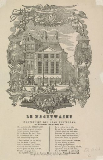 New Year's greeting of the Amsterdam Nachtwacht for the year 1847
