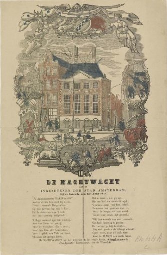 New Year's greeting of the Amsterdam Nachtwacht for the year 1847