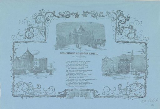 New Year's greeting from the Amsterdam Night Watch for the year 1856