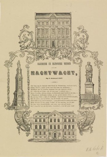 New Year's greeting from the Amsterdam Night Watch for the year 1857