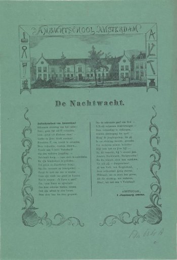 New Year's Wish of the Amsterdam Night Watch for the Year 1869