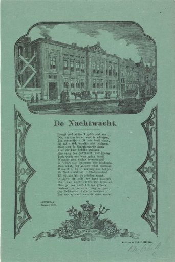 New Year's Wish of the Amsterdam Night Watch for the Year 1870