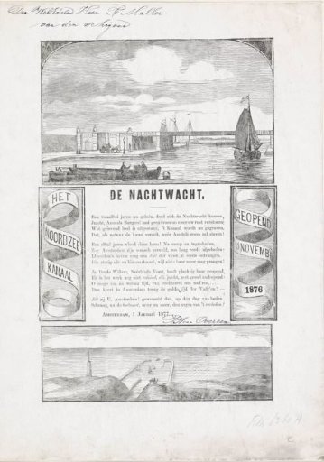 New Year's greeting from the Amsterdam Night Watch for the year 1877