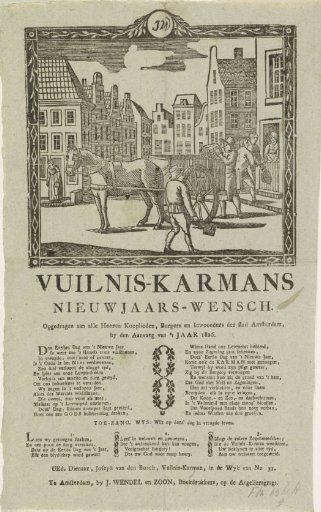 New Year's greeting from the Amsterdam dustmen for the year 1826
