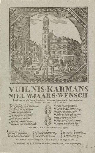 New Year's greeting from the Amsterdam dustmen for the year 1830