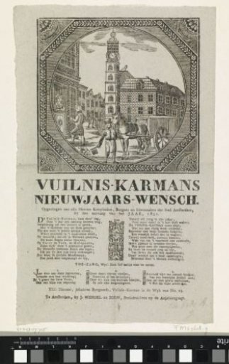 New Year's greeting from the Amsterdam dustmen for the year 1831