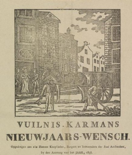New Year's wish of the Amsterdam dustmen for the year 1838