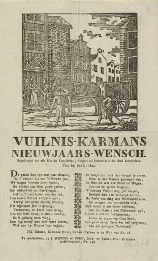New Year's wish of the Amsterdam dustmen for the year 1842