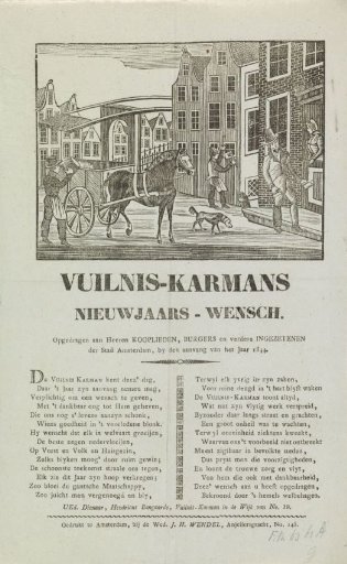 New Year's wish of the Amsterdam dustmen for the year 1844