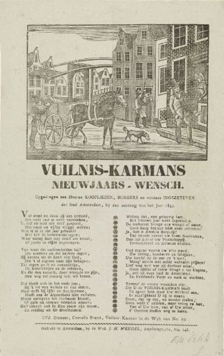 New Year's wish of the Amsterdam dustmen for the year 1845