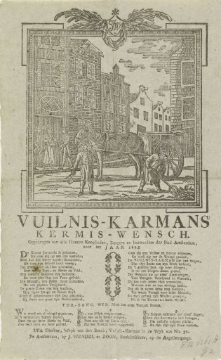 Fair print of the Amsterdam dustmen for the year 1825