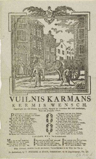 Fair print of the Amsterdam dustmen for the year 1826