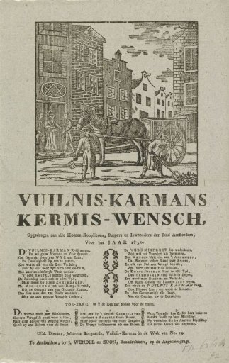 Fair print of the Amsterdam dustmen for the year 1830