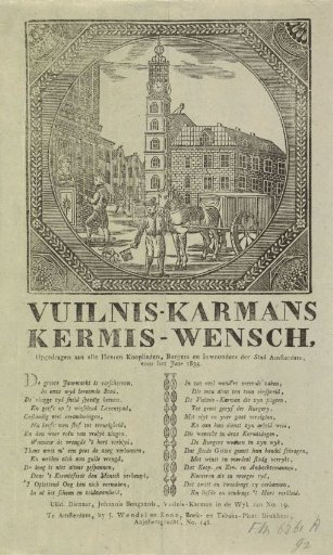Kermis print of the Amsterdam refuse collectors for the year 1835