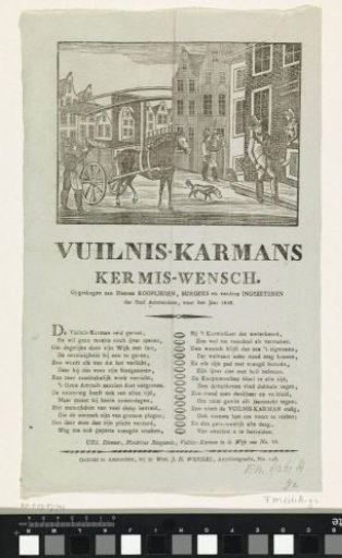 Kermis print of the Amsterdam refuse collectors for the year 1843
