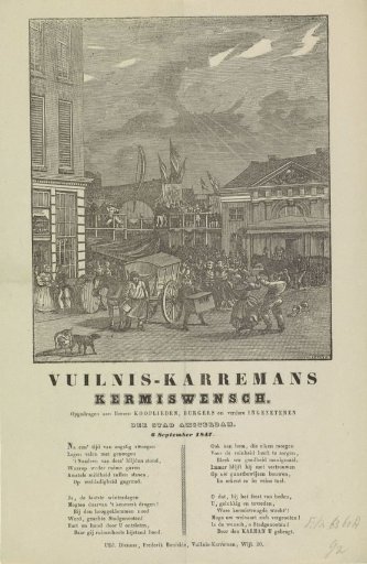 Kermis print of the Amsterdam refuse collectors for the year 1847