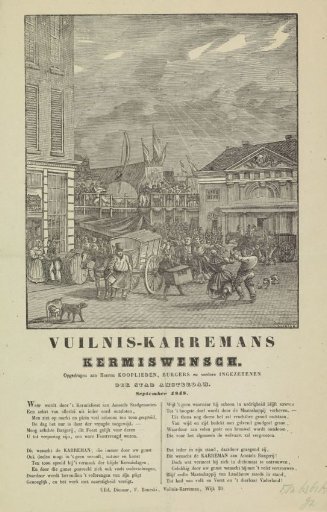 Kermis print of the Amsterdam refuse collectors for the year 1848