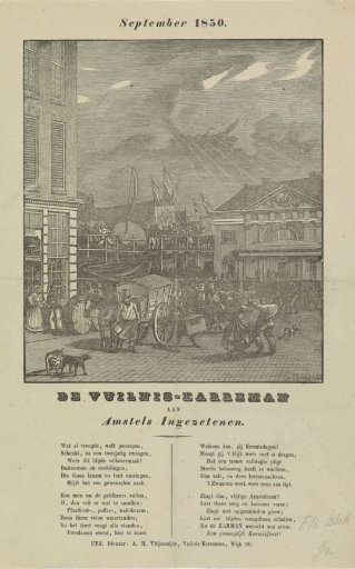 Kermis print of the Amsterdam refuse collectors for the year 1850
