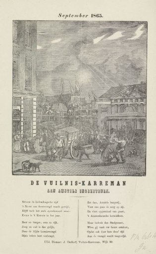 Kermis print of the Amsterdam garbage collectors for the year 1865