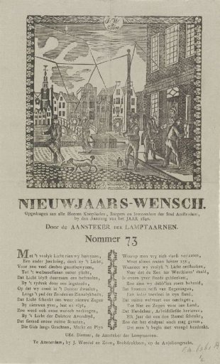 New Year's greeting of the lamplighters of Amsterdam for the year 1840