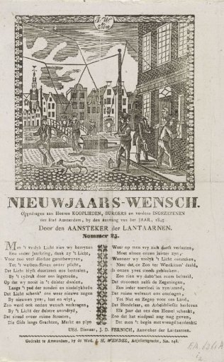 New Year's greeting of the lamplighters of Amsterdam for the year 1845