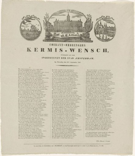 Fair print of the Amsterdam newspaper carriers for the year 1847