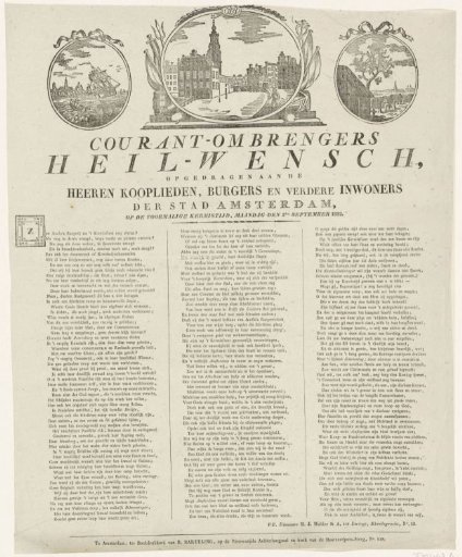 Fair print of the Amsterdam newspaper carriers for the year 1832