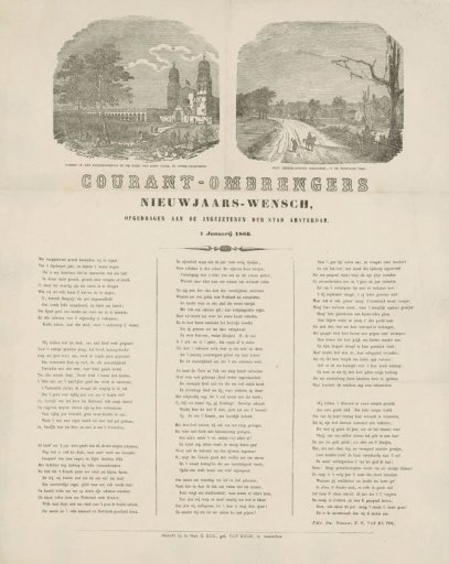 New Year's greeting of the Amsterdam newspaper carriers for the year 1866