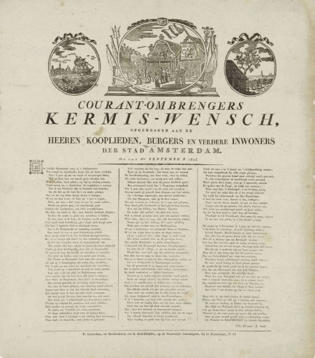 Fair print of the Amsterdam newspaper carriers for the year 1825
