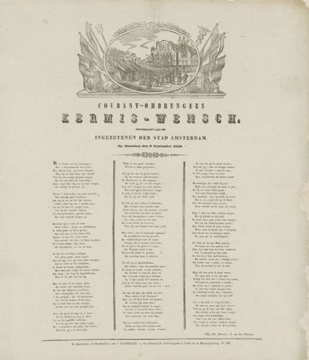 Fair print of the Amsterdam newspaper carriers for the year 1850