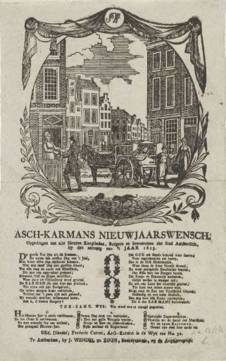 New Year's greeting of the Amsterdam ash-cart men for the year 1823