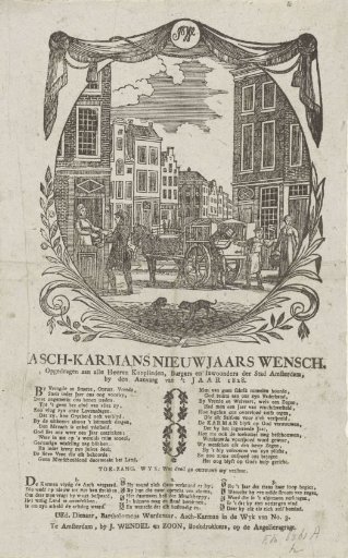 New Year's greeting of the Amsterdam ash-cart men for the year 1828