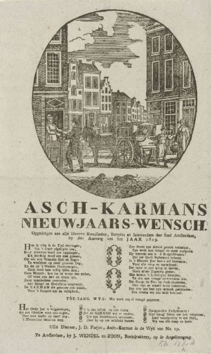 New Year's greeting of the Amsterdam ash-cart men for the year 1829