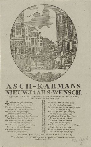 New Year's greeting of the Amsterdam ash-cart men for the year 1836