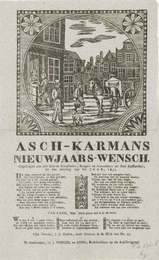 New Year's greeting of the Amsterdam ash-cart men for the year 1831